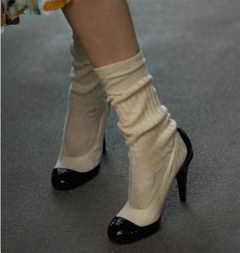 chanel shoes with socks|chanel sock shoes.